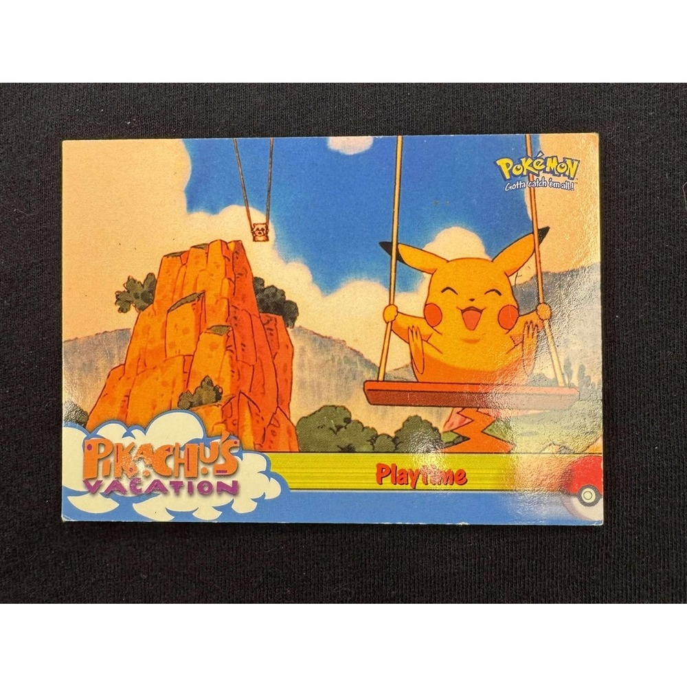 Topps Pokemon Pikachu Vacation Playtime Card Collectible Anime‎ Manga Art Print